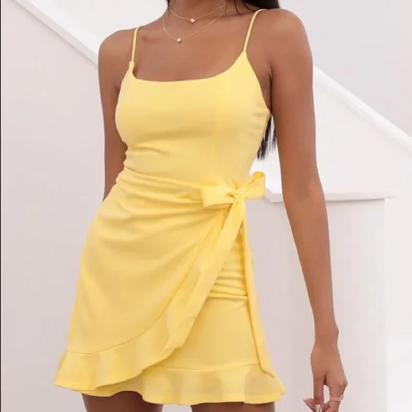 pale yellow midi dress Flaminia Midi Dress in Pale Yellow – Elizabeth Anthony